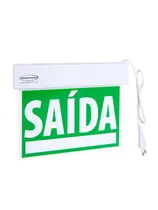 Sinalizacao de Saida Segurimax Slim Dupla Face Verde 24x18 Sinalizacao de Saida Segurimax Slim Dupla Face Verde 24x18