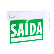 Sinalização De Saída Slim Dupla Face Verde 24x18 Sinalização De Saída Slim Dupla Face Verde 24x18