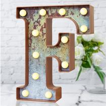Sinalização decorativa Elensivo Lighted Marquee Letter F