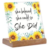 Sinalização decorativa FreeJac She Believe She Could Plaque 12 cm Sinalização decorativa FreeJac She Believe She Could Plaque 12 cm