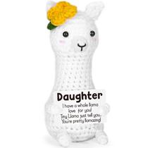 Sinalização decorativa NEVERNERVE Crochet Lhama Daughter Gift