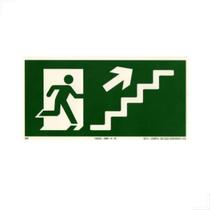 Sinalização Saída Rota de Fuga Subindo Escada Direita 12x24