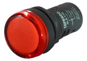 Sinalizador 22mm Iluminador Vermelho 220Vca - Soprano