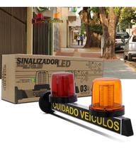 Sinalizador De Garagem Led Entrada E Saída De Veículos Cor Da Luz Âmbar E Vermelho 110v/220v