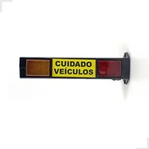 Sinalizador De Garagem Preto Visual Sonoro Led Bivolt
