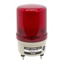 Sinalizador Emergência Rotativo Led/Buzzer Vermelho 24V