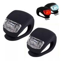 Sinalizador Lanterna Led Bicicleta Luz Pisca Traseira E Dianteira Ciclismo Bike Silicone Segurança