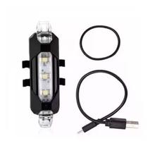 Sinalizador Led Traseira para Bicicleta Com 4 Modos de Luz - Branca