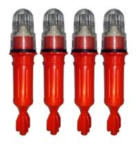 Sinalizador Náutico Em Led Luz Colorida Redes E Pesca Kit 4