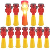 Sinalizador Solar Viario Cone Kit 12 Uni Sinalizaçao Rua Estrada Rodovia Pista Estacionamento Iluminaçao Segurança Evita Acidentes