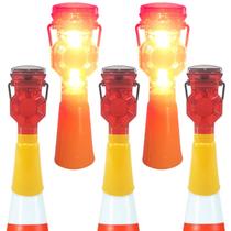 Sinalizador Solar Viario Cone Sinalizaçao Kit 5 Uni Rua Estrada Rodovia Pista Obra Transito Iluminaçao Segurança Evita Acidentes Estacionamento Baliza Sinalizador Solar Viario Cone Sinalizaçao Kit 5 Uni Rua Estrada Rodovia Pista Obra Transito Iluminaçao Segurança Evita Acidentes Estacionamento Baliza