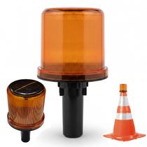 Sinalizador Solar Viario Cone Sinalizaçao Transito Obra Rodovia Emergencia Acidente Segurança Pista Sinalizador Solar Viario Cone Sinalizaçao Transito Obra Rodovia Emergencia Acidente Segurança Pista
