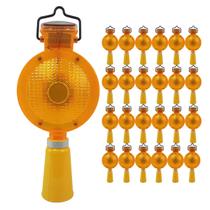 Sinalizador Solar Viário Kit 24 Uni Cone Obra Luz Solar Automático Sinalização Chuva Led Energia Solar Estrada Rua Rodovia