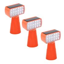 Sinalizador Solar Viario Kit 3 Duas Cores Cone Alerta Seguranca Noturna Obra Rodovia Alerta Emergencia Estrada Avenida Transito Sinalizador Solar Viario Kit 3 Duas Cores Cone Alerta Seguranca Noturna Obra Rodovia Alerta Emergencia Estrada Avenida Transito