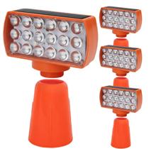 Sinalizador Solar Viario Kit 4 Duas Cores Cone Alerta Seguranca Noturna Rodovia Alerta Obra Estrada Avenida Transito