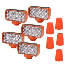 Sinalizador Solar Viario Kit 5 Duas Cores Cone Alerta Noturna Obra Rodovia Seguranca Alerta Estrada Avenida Transito Sinalizador Solar Viario Kit 5 Duas Cores Cone Alerta Noturna Obra Rodovia Seguranca Alerta Estrada Avenida Transito