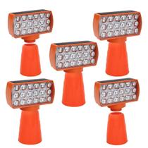 Sinalizador Solar Viario Kit 5 Duas Cores Cone Alerta Seguranca Noturna Rodovia Alerta Emergencia Estrada Transito