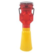 Sinalizador Solar Viário para Cone Obra Luz Solar Automático Energia Solar Sinalização Chuva Led Estrada Rua Rodovia