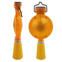 Sinalizador Solar Viário para Cone Obra Luz Solar Automático Sinalização Led Energia Solar Chuva Estrada Rua