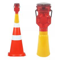 Sinalizador Solar Viário Para Cone Obra Luz Solar Automático Sinalizador Solar Viário Para Cone Obra Luz Solar Automático