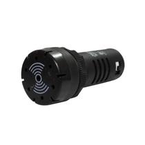 Sinalizador Sonoro 22mm Preto 220V Som Pulsante 50dB