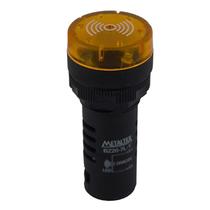 Sinalizador Sonoro/Led 24vca/Cc Bz20-7l-Y 22mm Amarelo Metaltex