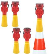 Sinalizador Viario Solar Cone Iluminaçao Kit 5 Uni Rodovia Rua Estrada Pista Estacionamento Obra Chuva Evita Acidentes Sinaliaçao Segurança Sinalizador Viario Solar Cone Iluminaçao Kit 5 Uni Rodovia Rua Estrada Pista Estacionamento Obra Chuva Evita Acidentes Sinaliaçao Segurança