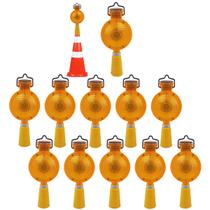 Sinalizador Viario Solar Cone Kit 11 Uni Segurança Iluminaçao Sinalizaçao Led Evita Acidentes Estrada Rodovia