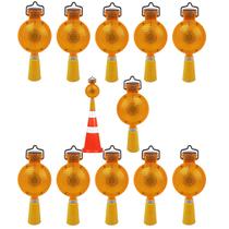 Sinalizador Viario Solar Cone Sinalizaçao Kit 11 Uni Segurança Estrada Rodovia Rua Obra Evita Acidentes Iluminaçao Led Automatico Sinalizador Viario Solar Cone Sinalizaçao Kit 11 Uni Segurança Estrada Rodovia Rua Obra Evita Acidentes Iluminaçao Led Automatico