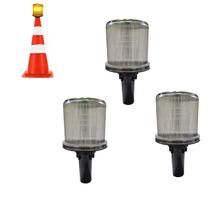 Sinalizador Viario Solar Kit 3 Uni Sinalizaçao Cone Transito Estrada Rodovia Obra Alerta Emergencia Aviso Acidentes Sinalizador Viario Solar Kit 3 Uni Sinalizaçao Cone Transito Estrada Rodovia Obra Alerta Emergencia Aviso Acidentes