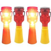 Sinalizador Viario Solar Kit 4 Uni Sinalizaçao Rua Pista Rodovia Estrada Iluminaçao Segurança Evita Acidente Pista Obra Chuva Transito Estacionamento