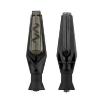 Sinalizadores De Direção Para Motocicleta Em Duas Cores, 2 Peças, Luzes Amarelas Em Forma De S