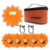 Sinalizadores Rodoviários de Emergência HEIGPAN GP906B - 9 Modos de Intermitência (Pacote com 6)