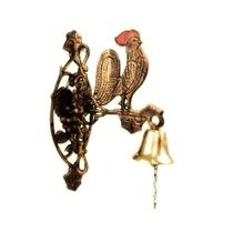 Sineta Sino Bronze Parede Modelo Galo Vento Colonial Mëdio