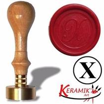Sinete Letra X Para Lacre Personalizado 9,5x0,2cm - Keramik