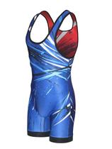 Singlete de Luta Matman The Breakdown Reversível Azul-Royal e Vermelho Singlete de Luta Matman The Breakdown Reversível Azul-Royal e Vermelho