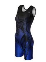 Singlete de Luta Matman The Kracken Feminino Preto e Azul Royal