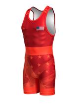 Singlete de Luta Matman The Spangled Vermelho Grande EUA Singlete de Luta Matman The Spangled Vermelho Grande EUA