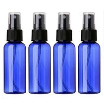 SINIDE Spray Bottles 50ML/1.7OZ, 4 Pack Azul Vazio Fine Mist Mini Travel Bottle Set, Portable Refillable Makeup Spray Containers para Perfume, Cosmético, Skincare, Aromaterapia