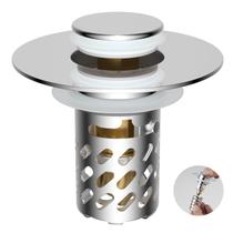 Sink Stopper IfealClear All Metal 3 em 1 Pop Up com filtro cromado