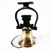 Sino de Bronze Puro Suporte Parede Empresa Fazenda Decoração