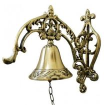 Sino De Parede Todo Em Bronze Decorado Presentes Sítio Sino De Parede Todo Em Bronze Decorado Presentes Sítio