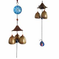 Sino Do Vento Olho Grego Murano Patuá Proteção