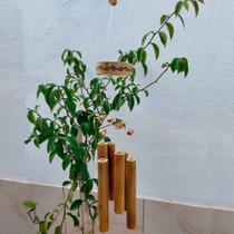 Sino dos Ventos Artesanal de Bambu Decorado Sino dos Ventos Artesanal de Bambu Decorado