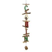 Sino dos Ventos de Bambu Cohasset Cabin com Letras Coloridas