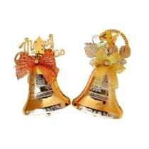 SINO ENFEITE DE NATAL PLÁSTICO 21 x 13,5cm ZEIN - DOURADO - KIT COM 2un