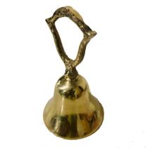 sino liso de mão mesa 13 cm bronze decoração papai noel natal sino liso de mão mesa 13 cm bronze decoração papai noel natal