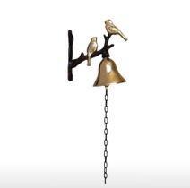 Sino Parede Bronze Passarinhos Canarinhos Pretos Sítios Casa Sino Parede Bronze Passarinhos Canarinhos Pretos Sítios Casa