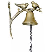 Sino Todo Em Bronze Pássarinho Canárinhos Campanhia Casa