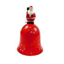 Sino Vermelho Decorativo 15X10Cm Enfeite Natal Papai Noel - Inigual